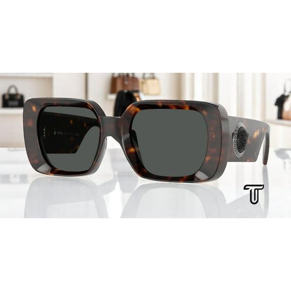 VERSACE VE4473U 108 87 Havana Dark Grey 54 mm Women's Sunglasses