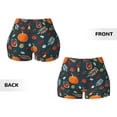 thumbnail image 4 of KLL Autumn with Pumpkins Pattern Workout Shorts for Women Scrunch Short Gym Yoga Running Sport Active Exercise Fitness Shorts, 4 of 8
