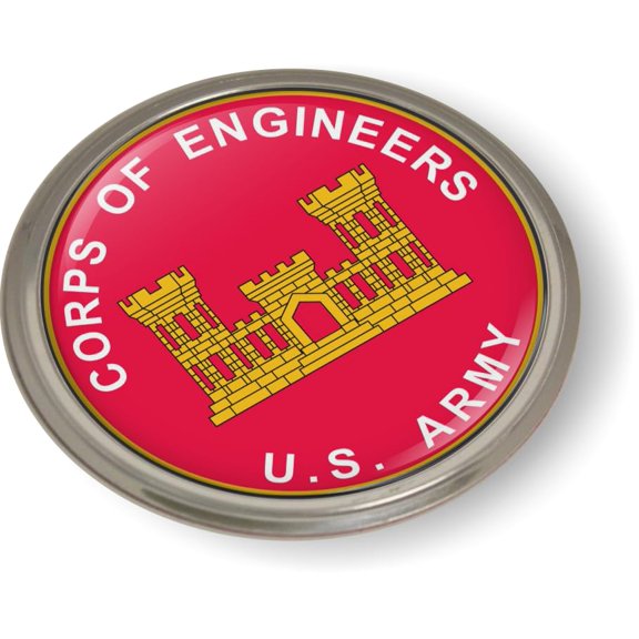 [Officially Licensed US Army Product] - US Army Corps of Engineer 3D Domed CAR Emblem Badge Sticker