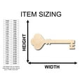 thumbnail image 2 of Unfinished Wood Skeleton Key Shape - Craft - up to 46" DIY 24" / 1/8", 2 of 3