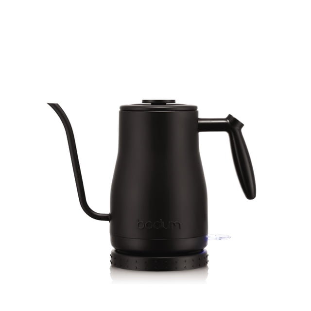 Bodum 34oz Bistro Gooseneck Electric Water Kettle, Pour Over Coffee & Tea, Stainless Steel, Matte Black
