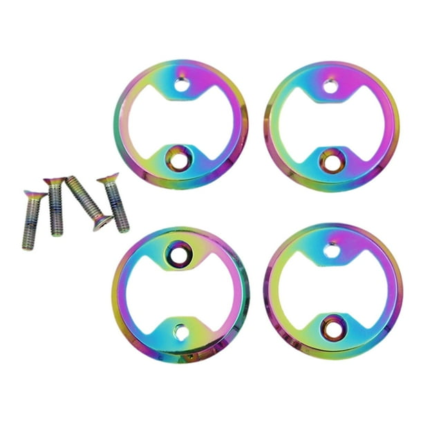 Placas de pedal de bicicleta shamjiam 4 piezas multicolor con tornillos