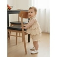 thumbnail image 5 of Loicainy Baby Toddler Girls Summer Outfits 6 12 18 24 Months 2T 3T 4T Solid Color Sleeveless Tiered Tops Ruffle Trim Shorts Clothes Sets, 5 of 9