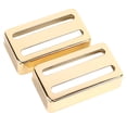 thumbnail image 4 of Guitar Pickup Cover, Slotted 2Pcs Durable Brass Standard Design Guitar Pickup Shell Safe Protection  Heat Dissipation Easy Installation  for Instrument Black,Silver,Gold, 4 of 7