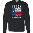 thumbnail image 3 of Inktastic Established December 29, 1845 Texas Flag Long Sleeve T-Shirt, 3 of 5
