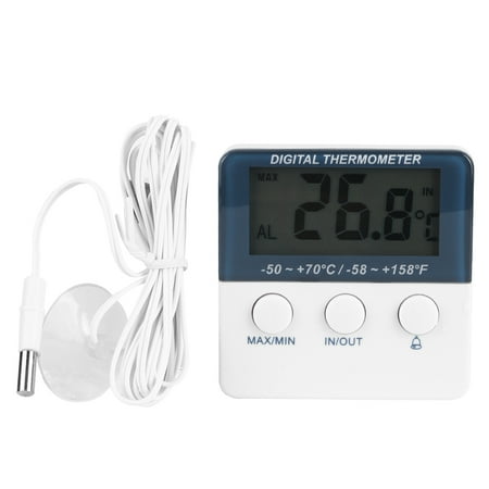 

Mini Indoor Outdoor Electronic Digital Alarm Thermometer Temperature Monitor Gauge with Probe