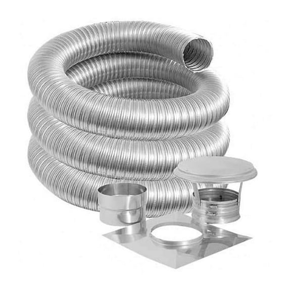 DuraVent 6DF304-15 Duraflex Stainless Steel  6 in. x 15 ft.