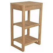 Anderson Teak Spa 2-Shelf Traditional Teak Wood Table in Brown