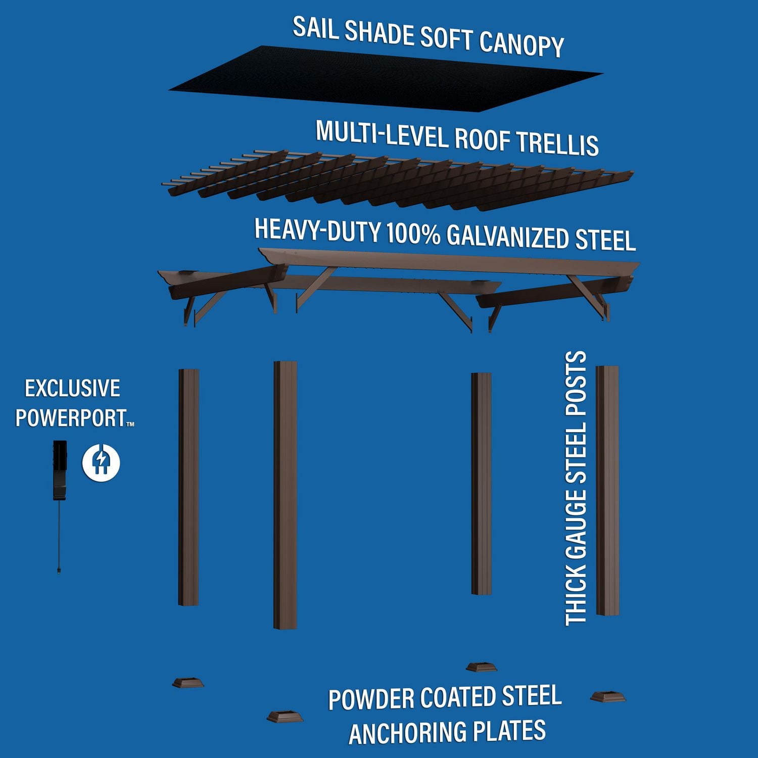 Pergola en cèdre Ashford 12' x 10' Backyard Discovery