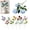 Blue, variant on Three Headed Rose Artificial Flower For Wedding Arrangements Hotel Home Decor Rose Head Flower,fake