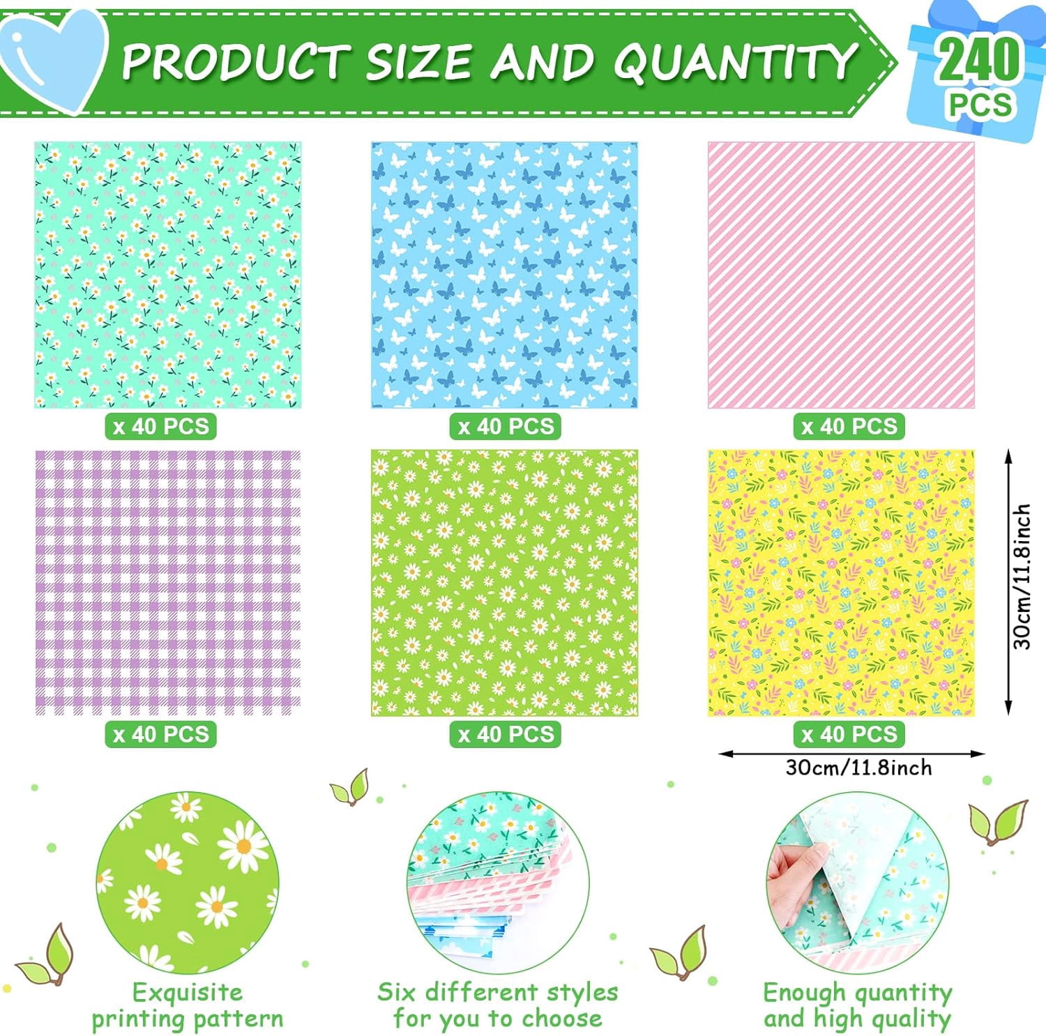 240Pcs Spring Wax Paper Dry Waxed Deli Paper Sheets 12x12 inch Sandwich Wrap Paper Floral Parchment Sheets Food Basket Liner Food Paper Sheets for Home Kitchen Picnic Spring Easter Tea Party Supplies