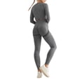 thumbnail image 1 of Gibobby Trajes de entrenamiento Conjunto de traje de Yoga para mujer, Top deportivo de manga larga sin costuras, cintura alta y levantamiento de cadera, pantalones ajustados d(Gris, S), 1 of 5