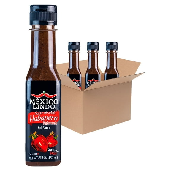 Mexico Lindo Xxxtra Hot Sauce, 5 oz, Pack of 3