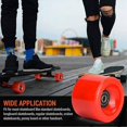 thumbnail image 3 of Juego de 4 ruedas para longboard de 70 mm 78a con rodamientos Abec 9 negros, rojo, 3 of 5