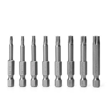 

BCLONG 8Pcs/Set T8-T40 Magnetic Hollow Torx Hand Screwdriver Bits Electric Drill Bits