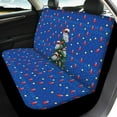 thumbnail image 4 of Xoenoiee Tree Santa Claus Print Car Seat Covers + Rear Backrest Cover + Rear Bottom Bench Cover, Christmas Decor Car Seat Covers Full Set 4 Pieces Car Accessories, Universal fit, 4 of 7