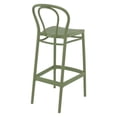 thumbnail image 3 of Compamia Victor Tabouret de Bar Contemporain en Résine pour Intérieur et Extérieur - Ensemble de 1, Vert Olive, 3 of 8