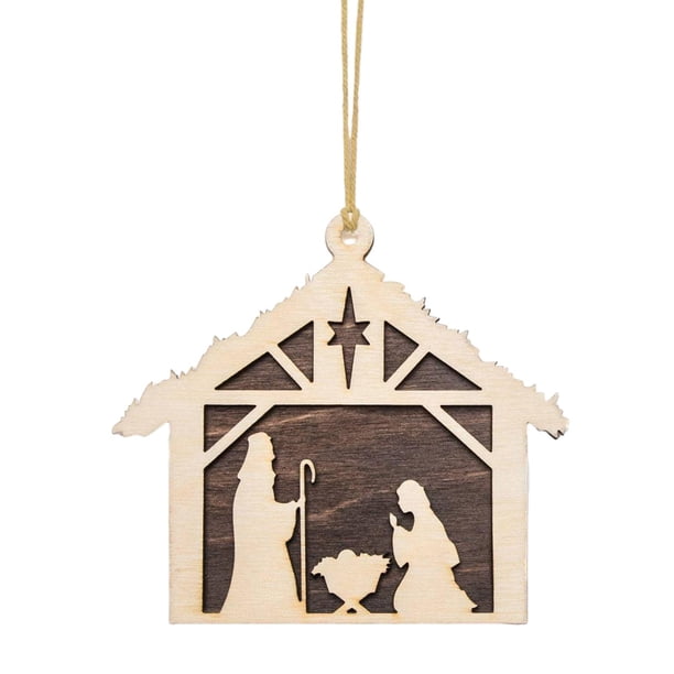 Colgante de ventana navideño, decoración para árbol de Navidad, belén, multifunción Estilo B