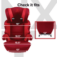 thumbnail image 3 of Diono Everett NXT Latch Slim Fit Lightweight Booster Car Seat, Red, 3 of 8