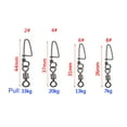 thumbnail image 3 of Broches Giratorios Para Rodamientos De Pesca Conector de pesca con rodamiento de bolas a presión giratorio de pesca de acero inoxidable 20 piezas (2), 3 of 3