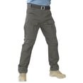 thumbnail image 2 of BaoFuBaoMei Water Resistant Cargo Pants for Men Big and Tall Windproof Straight Leg Pants Solid Outdoor Training Trousers with Pockets, 2 of 3