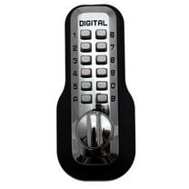 Lockey M-210-BC-EZ Mechanical Keyless Deadbolt Ez Mount Plate Lock - Bright Chrome