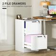 thumbnail image 4 of HOMCOM Classeur à 2 Tiroirs avec Serrure Armoire de Classement pour Formats A4 et Lettre Blanc, 4 of 10
