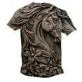 thumbnail image 4 of ZCFZJW 3D Horse Print T-Shirts for Men Big and Tall Regular Fit Casual Summer Short Sleeve Western Shirts Vintage Print Daily Vacation Tees Tops Multicolor#17 XL, 4 of 6