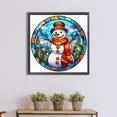 thumbnail image 4 of 5D bricolaje taladro redondo completo diamante pintura muñeco de nieve vidrieras hogar arte FLhrweasw  Nuevo, 4 of 9