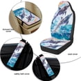 thumbnail image 6 of Xixirimido Car Seat Protection Set 5 Pieces Breathable PU Leather Front Seat Covers with Seat Belt and Console Covers Universal Fits Most Cars, Sea Dolphins, 6 of 8