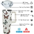 thumbnail image 6 of Butterfly Tumbler With Handle, Lid and Straw - 40 Oz Water Bottle, Travel Coffee Cup Mug - Gifts for Women, Mom, Daughter, Girlfriend, Teenage Girls, Bridesmaid, 6 of 6