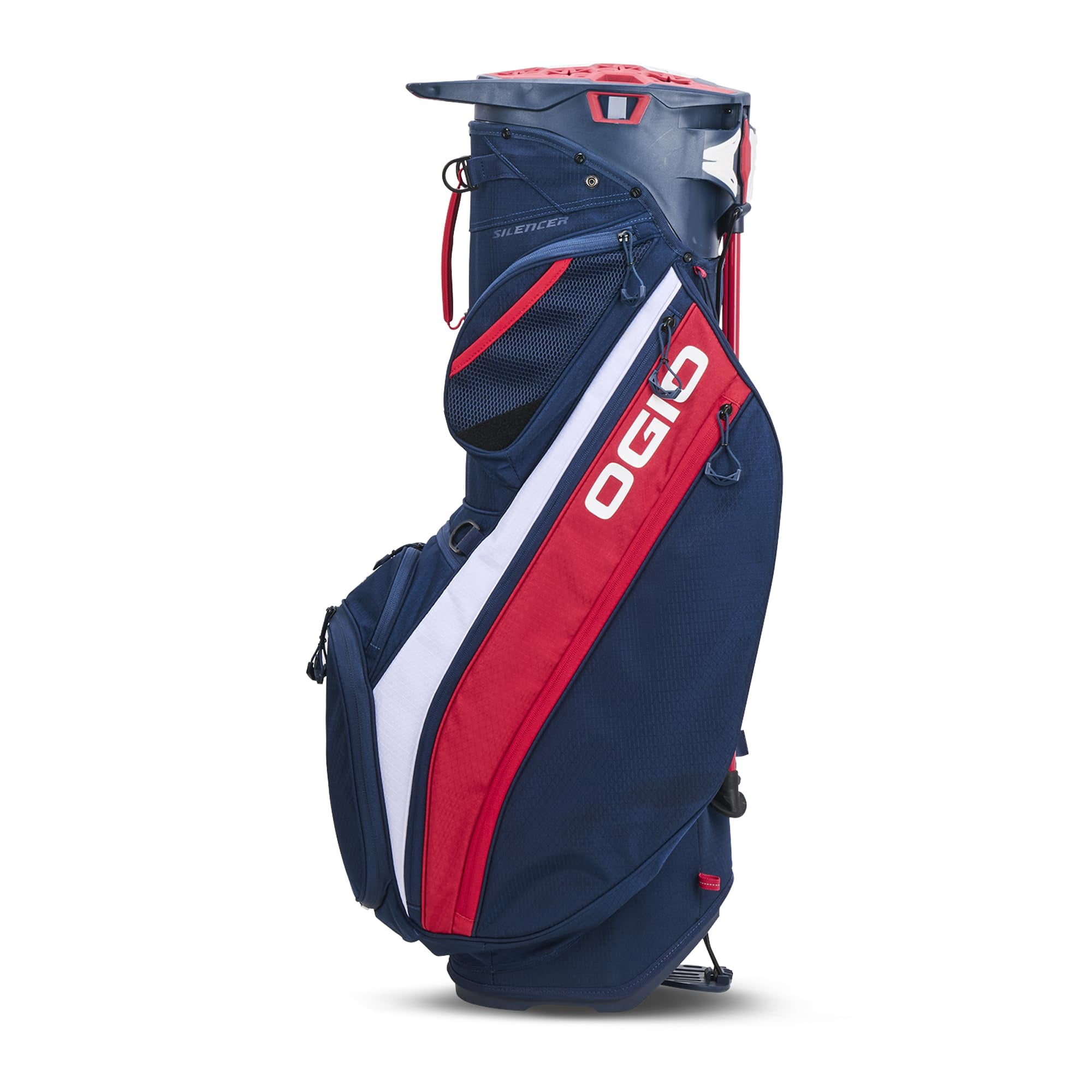 Ogio Golf Silencer Hybrid Stand Bag Red/White/Blue