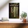 thumbnail image 2 of Washington, Always Take The Scenic Route, Forest, Geometric Lithograph Birch Wood Wall Sign (12x18 Rustic Home Decor, Ready to Hang Art), 2 of 5