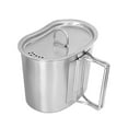 thumbnail image 2 of Olla de camping, olla de cocina, olla de caldo, vaporera con tapa, olla de , utensilios de cocina para fuego abierto, para viajes, barbacoa, picn, 2 of 8