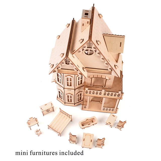 Wooden Assembly Model, Wooden Puzzle Model, Durable For Family Children Home Kids
