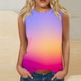 thumbnail image 4 of Snorda Blouses Sans Manches Mode Imprimée Confortable Respirant Col en V pour Femmes Grande Taille Tank Tops S-4TG, 4 of 4