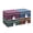 Dark Purple/Dark Green/Dark Brown/Navy Blue, variant on 4 Pack Small Fabric Storage Box with Lids, Foldable Linen Storage Box with Lids 4 Pieces Gray&Linen Set 12.4in/12in/6.7in