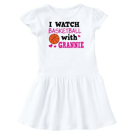

Inktastic I Watch Basketball with Grannie Gift Toddler Girl Dress