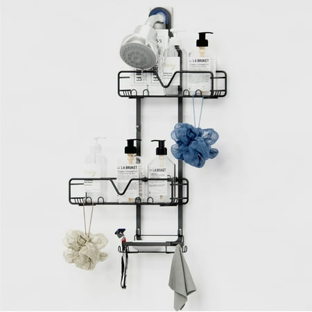 Topritt Shower Caddy Hanging Bathroom Organizer Adjustable Shower Racks Over Shower Head Rustproof No-Drill Organizer Large Storage Shelf for Shampoo Bottles with Soap Holder Black Topritt Shower Caddy Hanging Bathroom Organizer Adjustable Shower Racks Over Shower Head Rustproof No-Drill Organizer Large Storage Shelf for Shampoo Bottles with Soap Holder Black