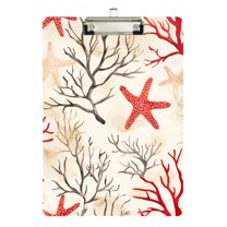 FORMRS Acrylic Clipboard with Low Profile Clip Standard A4 Letter Size, 12.5" x 9", Light Starfish