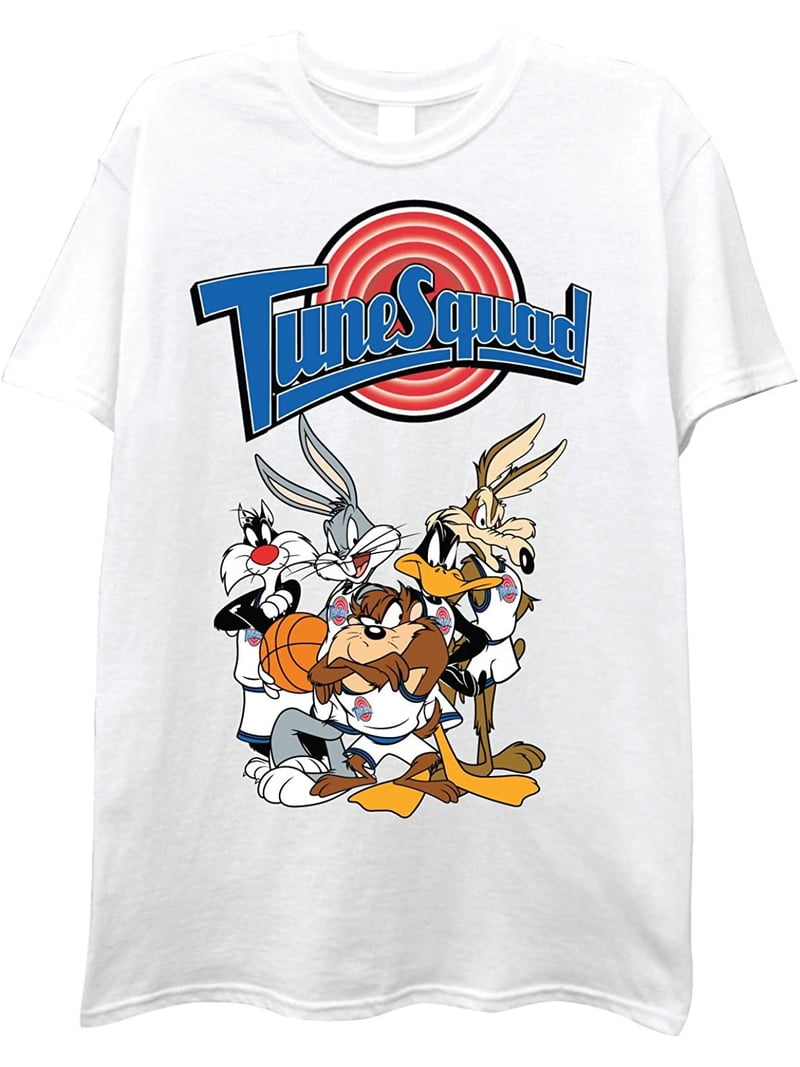 Space Jam Mens Short Sleeve T-Shirt- Looney Tunes Tune Squad Bugs