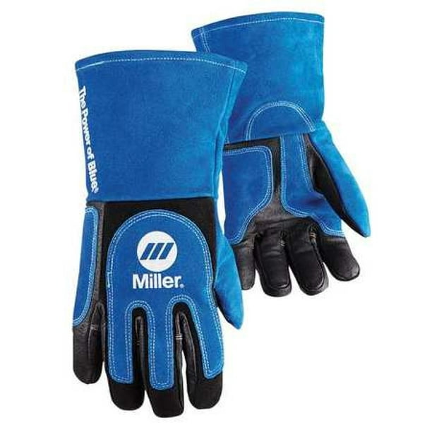 MILLER ELECTRIC 263339 MIG/Stick Welding Gloves, Cowhide Palm, L, PR