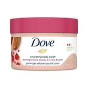 Dove Scrub Pomegranate & Shea Butter For Silky, Soft Skin Body Scrub Exfoliates and Provides Lasting Nourishment 10.5 o