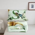 thumbnail image 5 of meiyoeat dino Monogram Print S Full Size Comforter Sets,Safari Dinosaur Design Bedding Comforter Set,Light Gray Reversible,3pcs,1 Comforter and 2 Pillowcases, 5 of 7