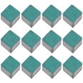 thumbnail image 1 of 12 Pcs Club Powdered Pool Cue Sport Accessories Snooker Chalk Chocolate Friction Increasing Billiards Table Green2.5x2cm, 1 of 6