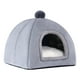 thumbnail image 2 of Cama para gatos, cama para perros, cabaña para dormir, siesta relajante, nido para perros y gatos semicerrado suave, tienda de campaña para gatos auto Gris L, 2 of 10