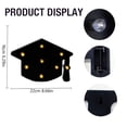 thumbnail image 3 of Grad Cap Light Up Decor, Home Bar Bedroom Decor, Marquee Grad Hat, Graduation Cap Lights, Battery Operated Marquee, Grad Party Centerpiece, Light Up Graduation Cap, Doctoral Tam Decor, 3 of 6