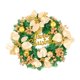 thumbnail image 2 of Corona navideña para puerta con , bayas, bolas y adornos, guirnalda de flores artificiales de Pascua para el hogar y el exterior. Oro 30cmx8cm, 2 of 10