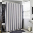 thumbnail image 4 of Vintage Blue Striped Shower Curtain - Water Repellent Fabric Shower Curtains Washable, Farmhouse Stripes Aesthetics Decorative Polyester Cloth Bathroom Curtains Modern Bath Decor 72"x84", 4 of 8
