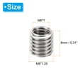 thumbnail image 2 of Unique Bargains Adaptateurs de Filetage Manchon Réducteur Écrou M8 * 1,25 Mâle à M6 * 1 Femelle Réparation Insert Vis Réducteur 8mm 10 Pcs, 2 of 6